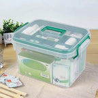 1-Pack Clear Storage Box Container, Family First Aid Box Medicine Box Organizer
