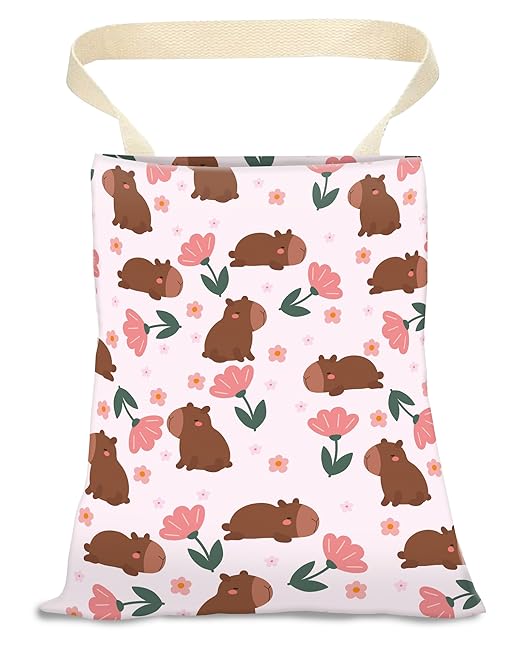Car Trash Can, Durable Hanging Car Trash Garbage Bag, Cute Automotive Garbage Cans Organizer, Cute Brown Bear Flower