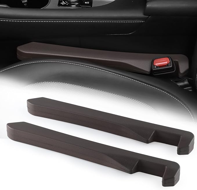 UREHEPO Car Seat Gap Filler, 2PCS Car Gap Filler Organizer, Car Inserts Between Seats, Car Interior Accessories for Men and Women, Universal Side Seat Gap Filler for Car Truck SUV (Brown)