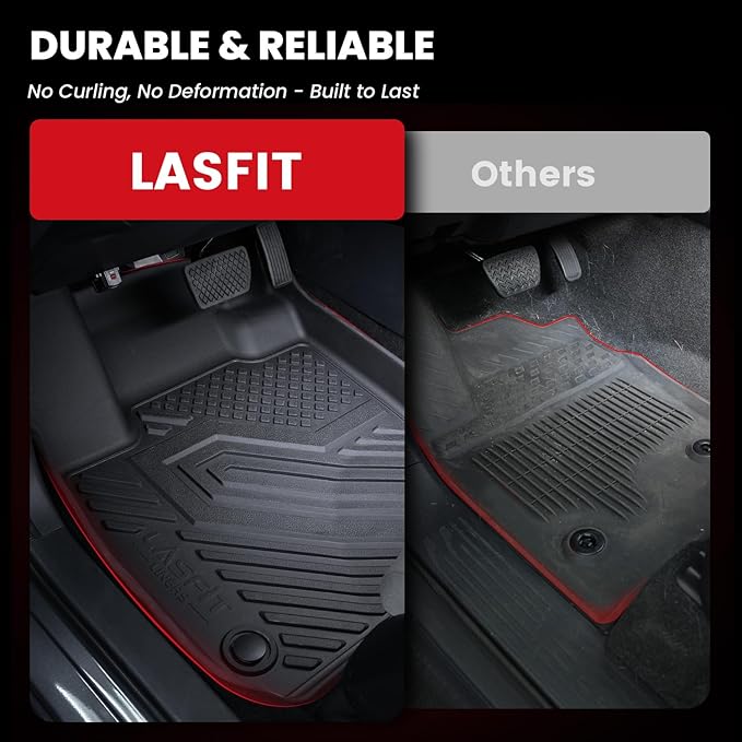LASFIT Floor Mats & Backrest Mats & Cargo Mat for Nissan Rogue 2026 2025 2024 2023 2022 2021 (Not Fit Rogue Sport), All Weather TPE Custom Fit Floor Liners Car Mats Accessoires, Black