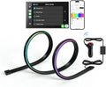 Car LED Lights Interior, 16M Colors APP & CarPlay Control, Music Sync, Auto-On/Off，Voltage Protection, Brightness Dimmer 12V DC LED Strip Lights for Car, Truck, SUV (Colorful 4.9ft)