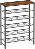 Kitsure Shoe Rack for Closet, Rustic Brown Shoe Organizer with Leveling Feet, Sturdy & Rust-Proof Shoe Storage for Entryway, 