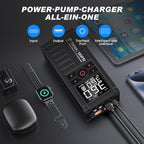 Jump Starter with Air Compressor, 7000A 180PSI Car Battery Jump Starter Jump Box (All Gas/10.0L Diesel), Battery Jumper