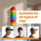 Hat Organizer for Baseball Caps 2 Packs with Built-in Spring Clips - Wall Mount Closet Hat Rack Holder,Storage for Door/Close