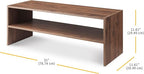 Whitmor Wood Stackable 2-Shelf Shoe Rack, Walnut, 31 inches