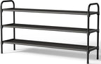 Kitsure Extra-Long Shoe Rack for Closet, Shoe Organizer for Front Door Entrance, Stackable Shoe Shelf, Detachable Closet Orga