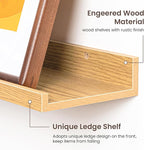 Axeman 30 Inch Floating Shelves | Oak Picture Ledge Shelf Set of 3 | Rustic Wood Wall Shelves with Lip | 30" Oak Picture Shel
