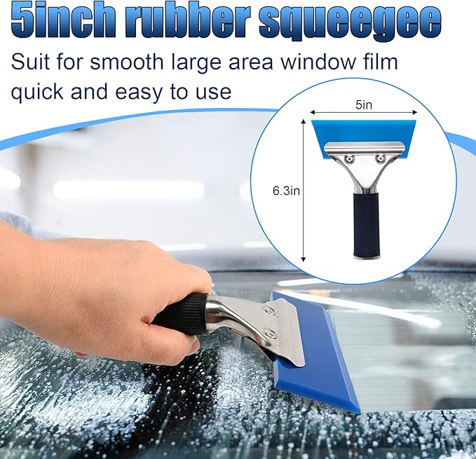 Car Window Tint Application Tools Kit, Car Vinyl Wrap Tool Window Tint Squeegees Set with with Spray Bottle Scraper Knife, Glass Protective Film Installing Tool for Automotive & Home (14PCS)