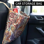 Car Trash Can, Cute Car Trash Bag, Hanging Car Organizer and Storage Bag, Trash Bin for Car Accessories, Vehicle, Travelling, Camping Cute Paisley Flowers