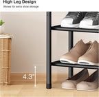 STO STO Detachable Shoe and Boot Rack Organizer, Metal Stackable Boot Rack for 6 Pairs, 2-Tier Shoe Rack for 9 Pairs, Adjusta