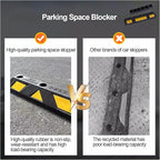Parking Stopper for Garage, Heavy Duty Rubber Parking Lot Driveway Stopper, Garage Parking Aid for Garage and Parking Lots