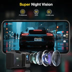 4K Dash Cam Front Rear, Dual Channel Dash Cams with 64GB Card 4K+1080P, Dash Camera for Cars with 5G WiFi, APP Control,2.0" I
