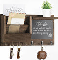 Ziivita Key Holder for Wall - Mail Holder Organizer Wall Mount with Shelf - Rustic Hanging Key Rack Hanger with Hooks Decorat