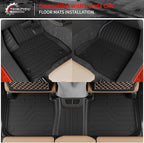 Floor Mats Compatible with 2023 2024 2025 2026 Honda CRV Cargo Mats Liner TPE Back Seat Cover Trunk Mats Fuel 2024 CR-V Accessories Non-Hybrid (Lower Deck, Trunk Mat+Backrest Mats+Floor Mats)