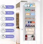 MISSLO Clear Over the Door Shoe Organizer Large Deep Pockets Hanging Shoe Rack for Closet Fit 20 Pairs Shoe Holder for Sneake