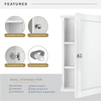 MCS 23x18 White Medicine Cabinet Organizer, Wall Mounted Bathroom Cabinet for Over-The-Toilet Storage, Bathroom Furniture & R