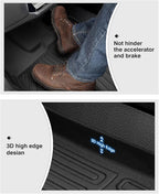 Powerty Floor Mats for 2023 2024 2025 Mercedes Benz GLC?GLC 300?GLC 350e?4Matic Accessories All Weather Floor Liner 3D TPE 1st & 2nd Row Floor Mat Heavy-Duty Floor Liners