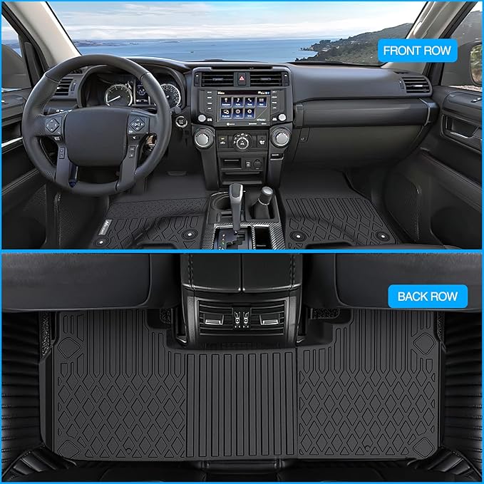 Nilight TPE Floor Mats for 2019 2020 2021 2022 2023 2024 Dodge Ram 1500 New Body Crew Cab with Rear Storage Box,All Weather Custom Fit Heavy Duty Floor Liners