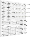 Peg Board Kit, Includes Pegboard and Accessories,with Hooks and Bins,Peg Board Wall Organizer for Office,Ornaments Display,Cr