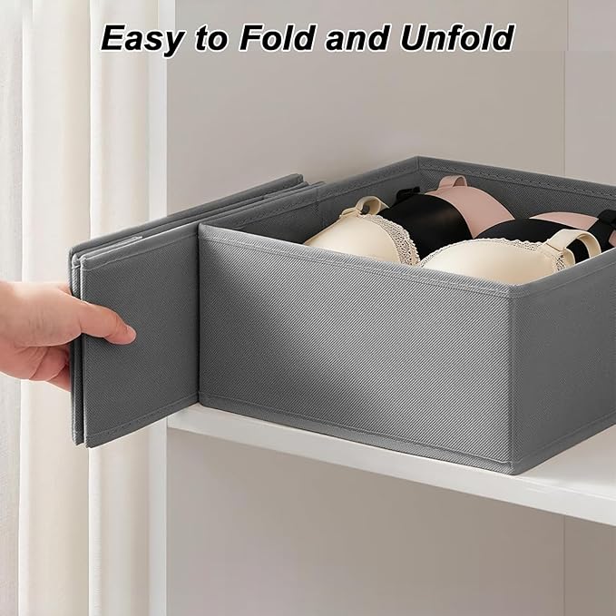 Garvee Drawer Organizer Clothes, Set of 18 Dresser Organizer Bins for Baby Clothes, Underwear, Bra & Sock, Foldable Fabric Cl