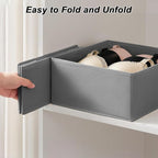 Garvee Drawer Organizer Clothes, Set of 18 Dresser Organizer Bins for Baby Clothes, Underwear, Bra & Sock, Foldable Fabric Cl