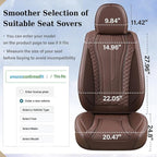 Coverado Car Seat Covers Full Set, Front Seat Cover and Back Seat Covers for Cars, Faux Leather Waterproof Seat Covers, Car S