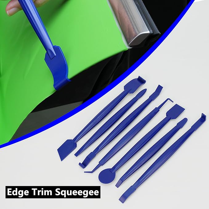 Umaki Window Tint Application Kit, Car Film Tools, Vinyl Wrap Tools with Heat Gun, 4inch Squeegee, Retractable Knife & 10 Blades, 300ml Spray Bottle, Window Squeegee, Edge Trimming Squeegee Kit