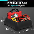 Heavy Duty Storage Organizer for Vehicle Trunk, Garage, Under Sink Organizer, Recycled Plastic, Made in USA (Black)