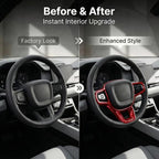 Steering Wheel Cover Trims for Honda Civic 2022-2026, for CRV CR-V 2023 2024 2025 2026 Accessories Car Sporty Interior Decal (Red)