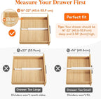 Lifewit 4 Pack 2.36" High Drawer Dividers 40-56cm/16-22 Adjustable Drawer Organizer for Clothes/Utensils, Expandable Drawer S