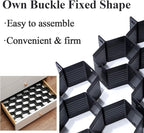 Drawer Splitter 16-piece Set Adjustable Honeycomb Organizer Tie Sock Organizer Underwear Panties Cosmetic Sorter (Black)