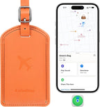 Luggage Tags Built-in Anti-Loss Tracker, Luxury Leather Luggage Tags for Suitcase, Travel Bags, Backpacks, Travel Organizer f