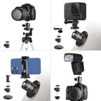 UTEBIT Magnetic Camera Mount for Action Camera, 66lb Strong Magnetic Mount with 360° Rotation Ball Head for Car or Magnetic Surfaces, Compatible with Gopro Hero 13, DJI Osmo Action Osmo Nano, Insta360