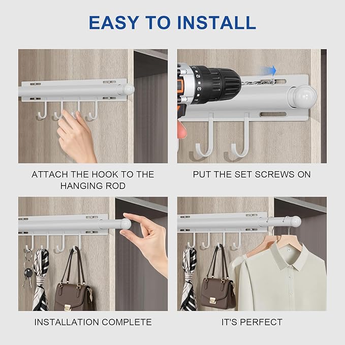12 inch valet rod,extendable and pull-out wardrobe pole for hanging clothes pull out,closet extender hanging rod,wardrobe ext