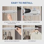 12 inch valet rod,extendable and pull-out wardrobe pole for hanging clothes pull out,closet extender hanging rod,wardrobe ext
