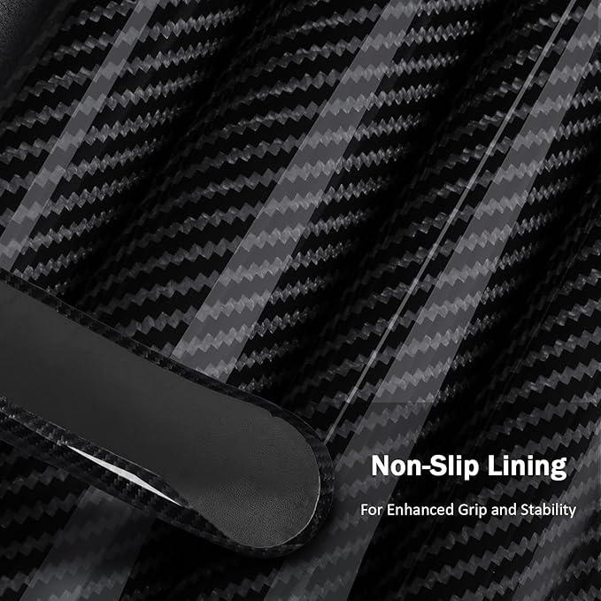 3-Piece Carbon Fiber Steering Wheel Cover, Custom Fit for Jeep Wrangler 2018-2026 Gladiator 2020-2026,Quick Install Ultra-Thin & Non-Slip,Interior Car Accessories for Men Women(Gloss Black)