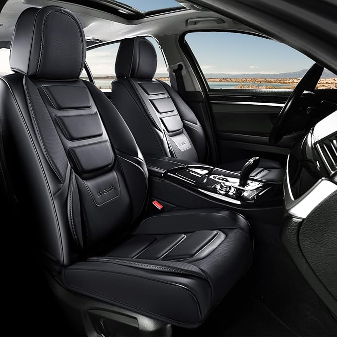 Coverado Car Seat Covers, Front Covers for Cars, Car Seat Cover Front Seats, Automotive Seat Cover, Waterproof, Leather Car S
