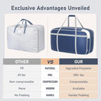 DIMJ Compression Moving Bags - Extra Large Heavy Duty Comforter Storage Bag with Window, Packing Totes with Strong Handles & 