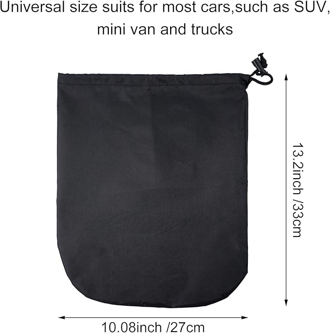 Side View Mirror Cover Auto Rearview Protection Cover Snow Ice Mirror Covers Exterior Rear View Accessories Universal Size for Cars, Black (4 Pieces)