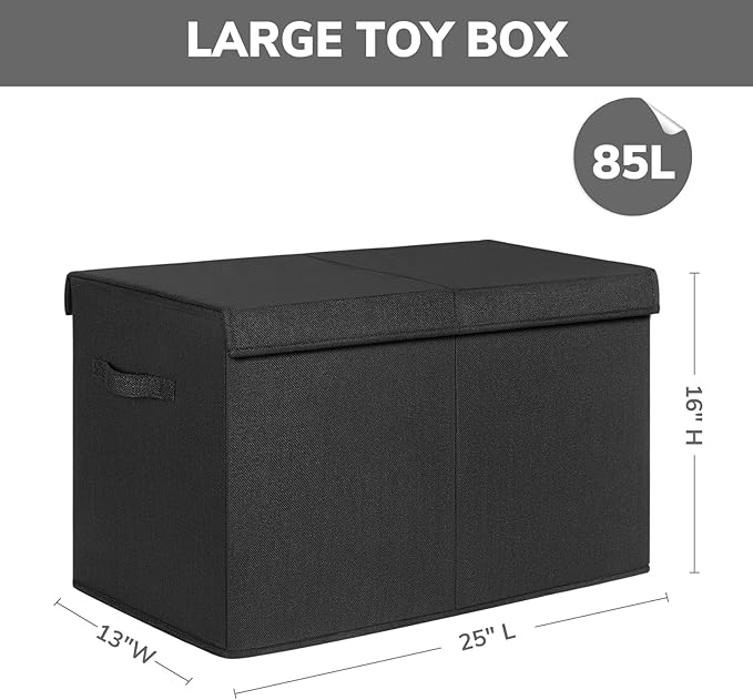INDRESSME 25"x13"x16" Large Toy Storage, Foldable Storage Bins with Dividers, Toy Chests for Closet, Playroom, Bedroom, Toy B