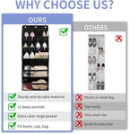 FENTEC 1 Pack Over-the-Door-Shoe-Organizers, Hanging Shoe Organizer with Large Pocket Shoe Holder Hanging Shoe Rack for Close