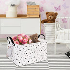 FANKANG Storage Basket,Nursery Hamper Canvas Laundry Basket Foldable with Waterproof PE Coating Storage, Office, Bedroom, Clo