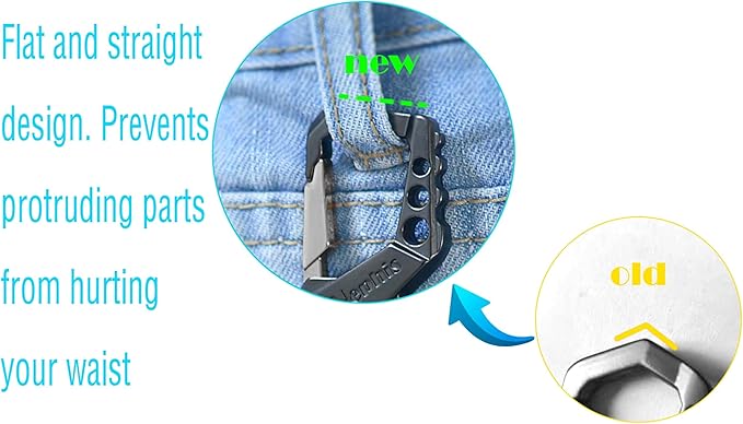 Hephis Skull Heavy Duty Key Chain,Car Emergency Escape Tool, Seat belt Cutter,Bottle Opener,Carabiner Car Key Chains