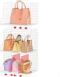 Sonyabecca Purse Storage Organizer for Closet : Adjustable 3-Pack Dividers Handbag Organizer - Stackable Wire Handbags Storag