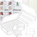 46Pcs Bead Organizer Set, Premium Small and Medium Clear Plastic Storage Boxes for Jewelry Making Crafts Screws Seeds DIY Bra
