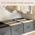 Criusia 6 Pack Large Clothes Organizer, Wardrobe Closet Organizer and Storage with Handles, Foldable Fabric Closet Organizers