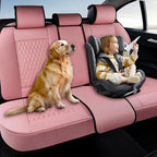 Coverado Rear Seat Covers, Leather Seat Cover for Car, Universal Waterproof Automotive Seat Cushion Protector for Most Cars T