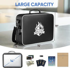 BALEINE Fireproof Document Box with Lock, Portable Fireproof Document Bag Waterproof Fire Proof File Boxes for Documents, Fil