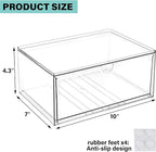 Prsildan Acrylic Makeup Organizer Stackable Clear Storage Drawers for Baby Bottles Desk Organizers for Countertop Vanity Nurs