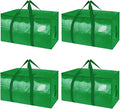 BALEINE 4-Pack Oversized Moving Bags with Reinforced Handles, Heavy-Duty Storage Tote for Clothes, Moving Supplies (Light Gre